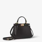 FENDI Peekaboo Mini Black leather bag - Image 2
